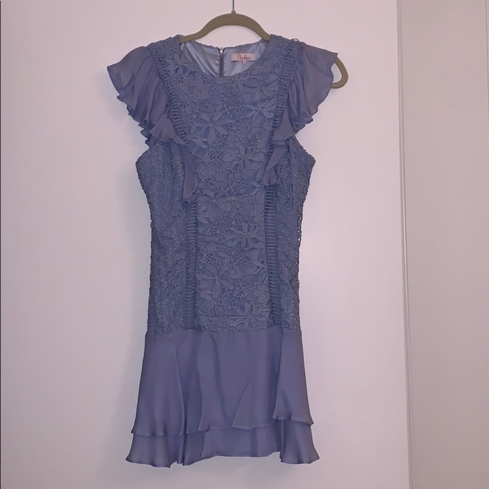 Parker baby blue mini dress